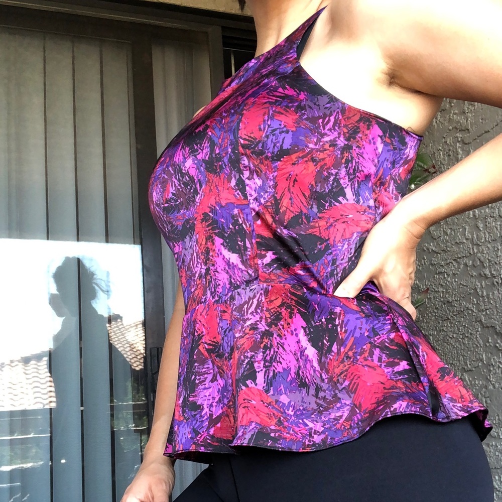 Colorful Peplum Top - Picture 2 of 6